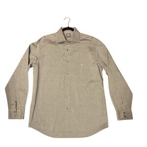 Lacoste Mens Gray Button down Shirt Size 44
